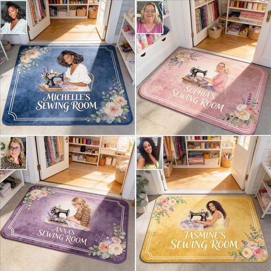 Nähzimmer - Personalisierter rutschfester Teppich
