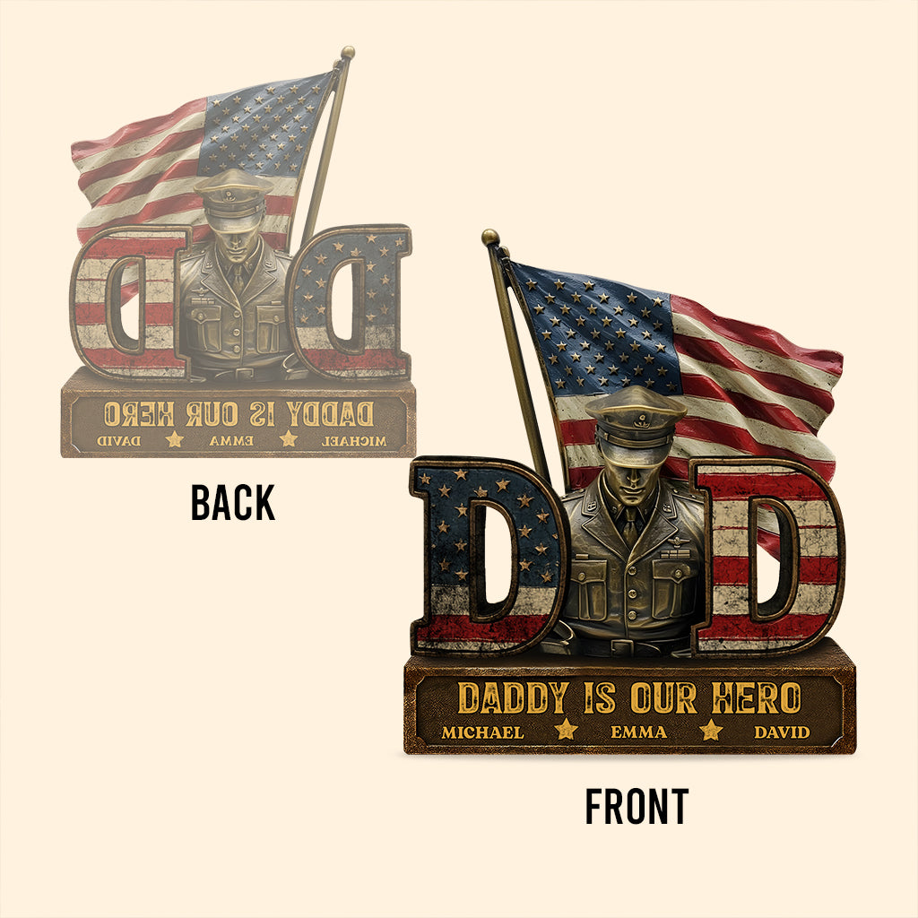 My Dad Is My Hero - Personalized Father Custom Shaped Acrylic Plaque