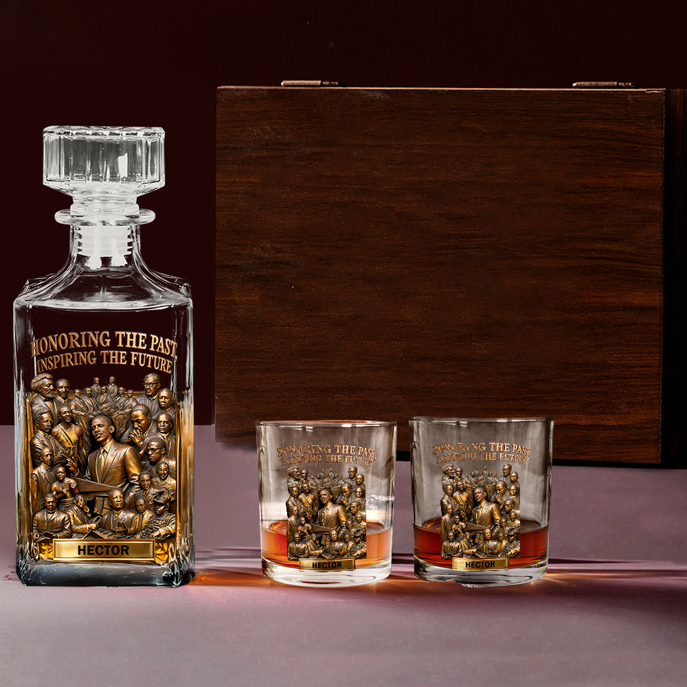 Black History Month - Personalized African American Whiskey Decanter Set