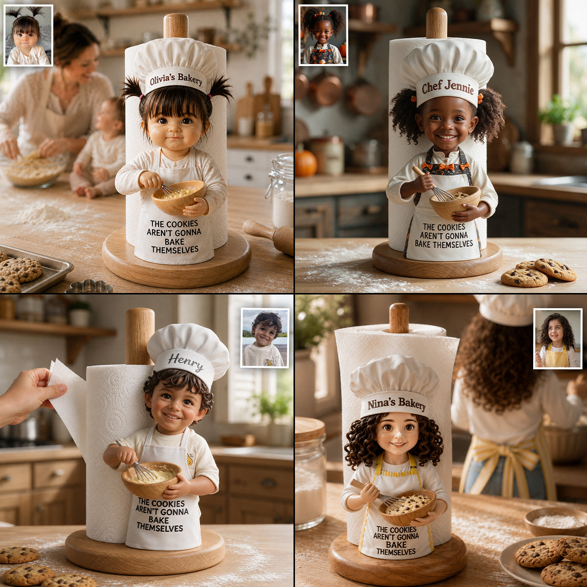 Kleiner Chef - Personalisierter Küchenpapierhalter