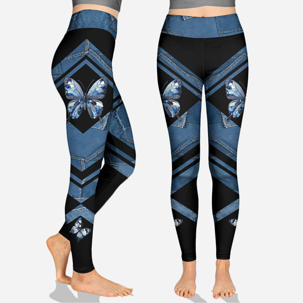 Just A Girl Who Loves Butterflies - Personalized Butterfly Hoodie and Leggings