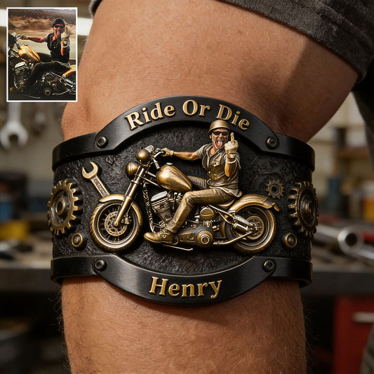 Ride Or Die - Personalisierbares Biker-förmiges Armreif