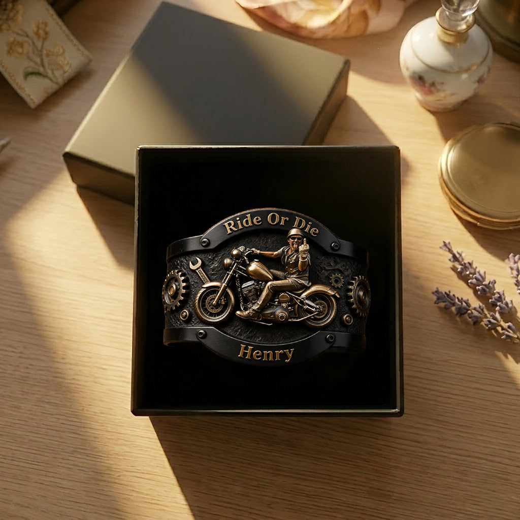 Ride Or Die - Personalisierbares Biker-förmiges Armreif