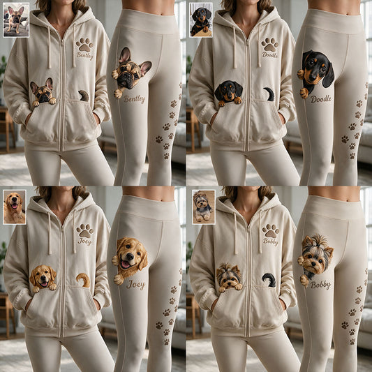Lovely Pet - Personalized Dog Zip Hoodie & Leggings