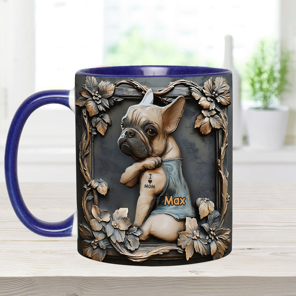 J'aime maman - Mug personnalisé avec motif chien