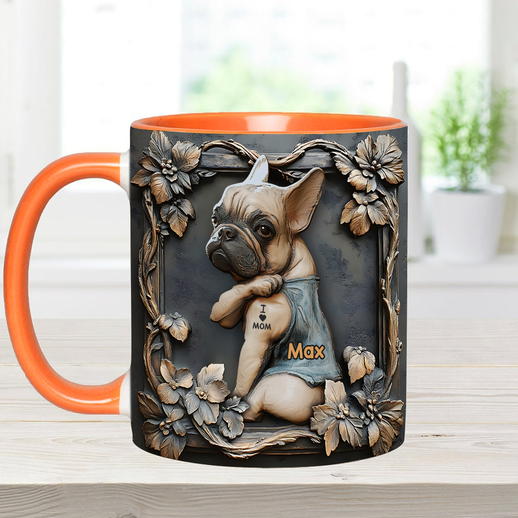 J'aime maman - Mug personnalisé avec motif chien