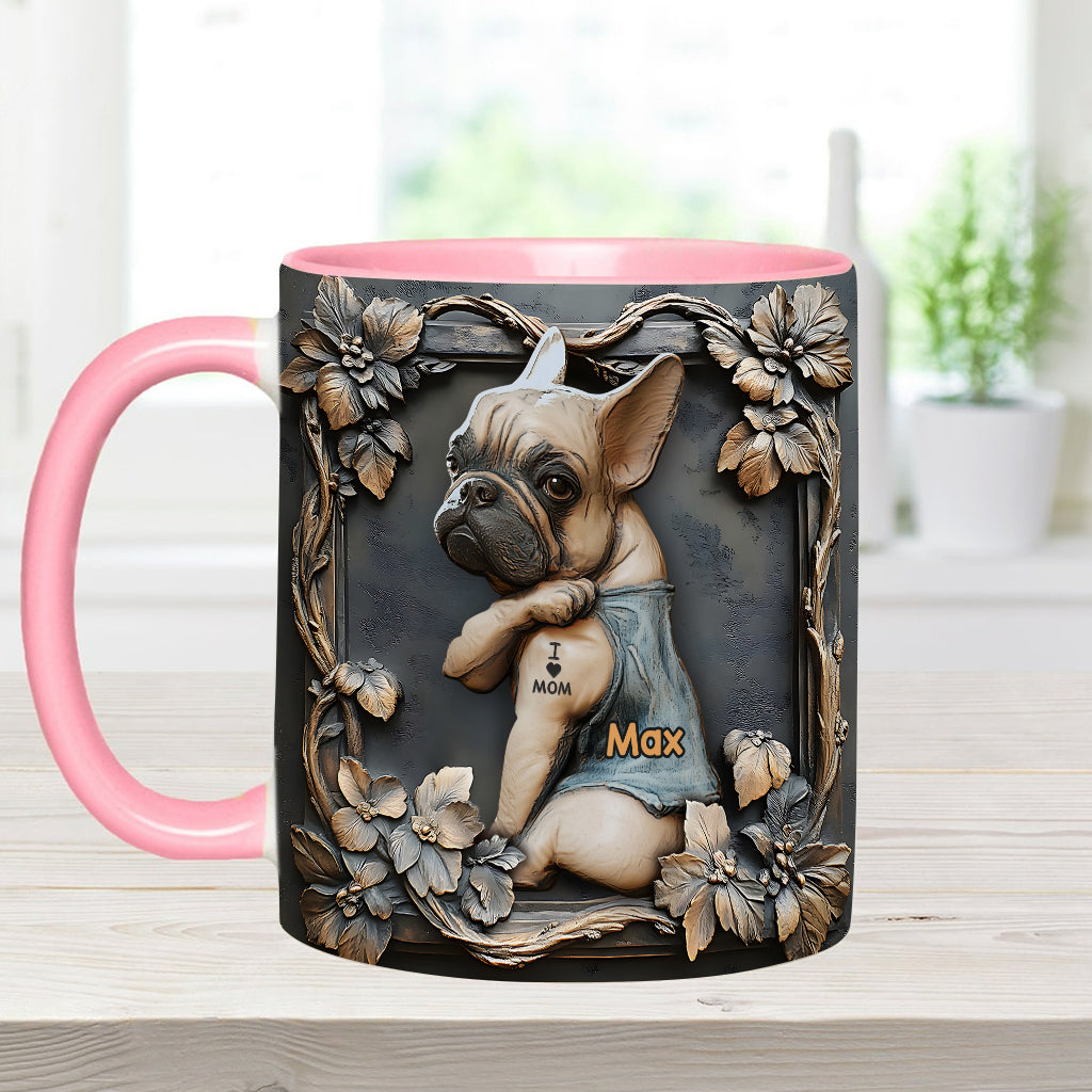 J'aime maman - Mug personnalisé avec motif chien