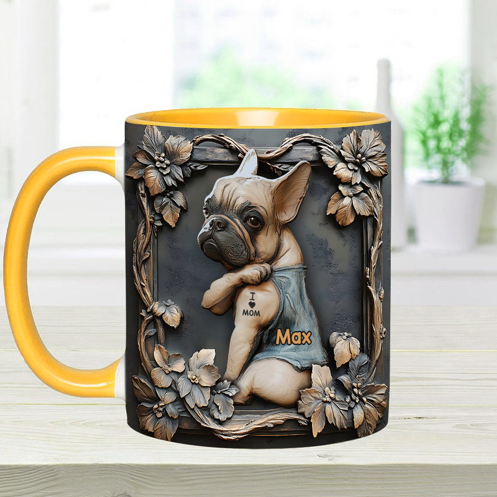 J'aime maman - Mug personnalisé avec motif chien