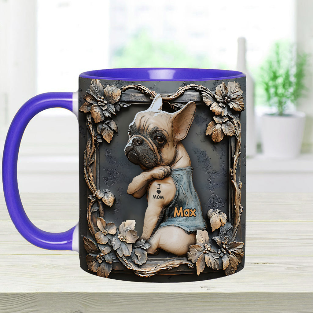 J'aime maman - Mug personnalisé avec motif chien