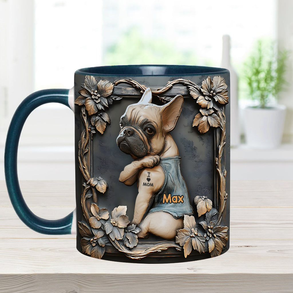 J'aime maman - Mug personnalisé avec motif chien