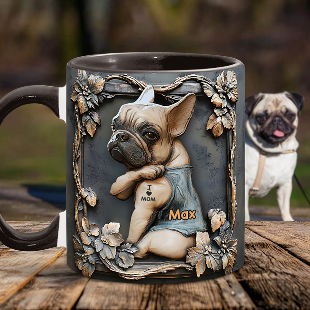 J'aime maman - Mug personnalisé avec motif chien