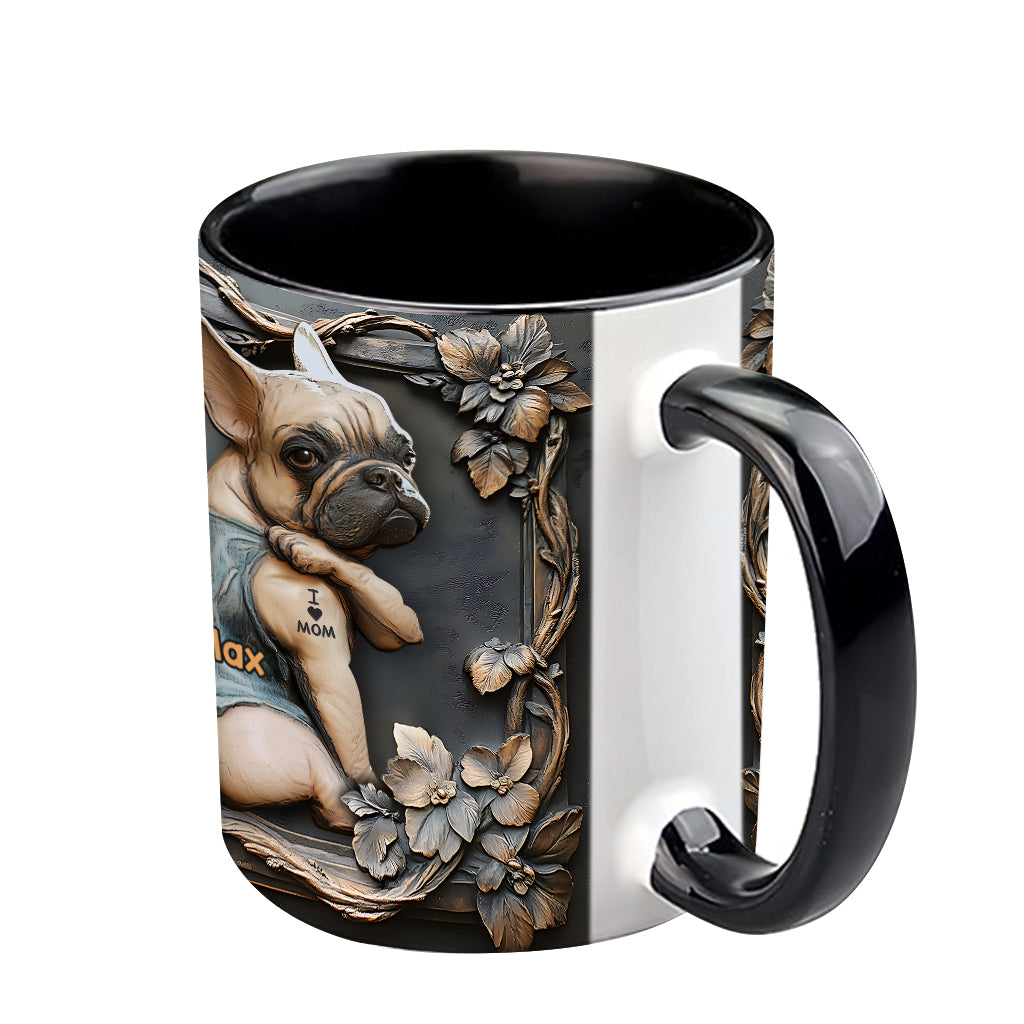 J'aime maman - Mug personnalisé avec motif chien