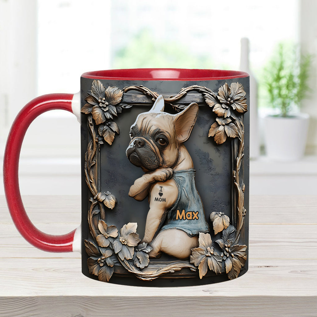 J'aime maman - Mug personnalisé avec motif chien