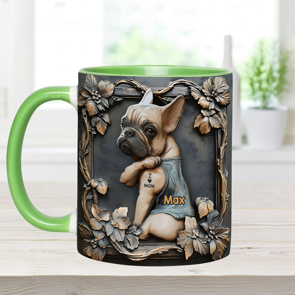 J'aime maman - Mug personnalisé avec motif chien