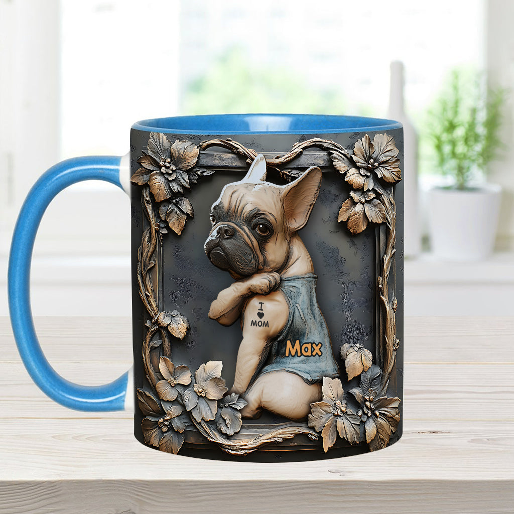 J'aime maman - Mug personnalisé avec motif chien