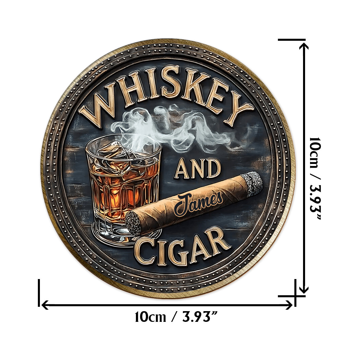 Verre à whisky personnalisé Whiskey And Cigar -