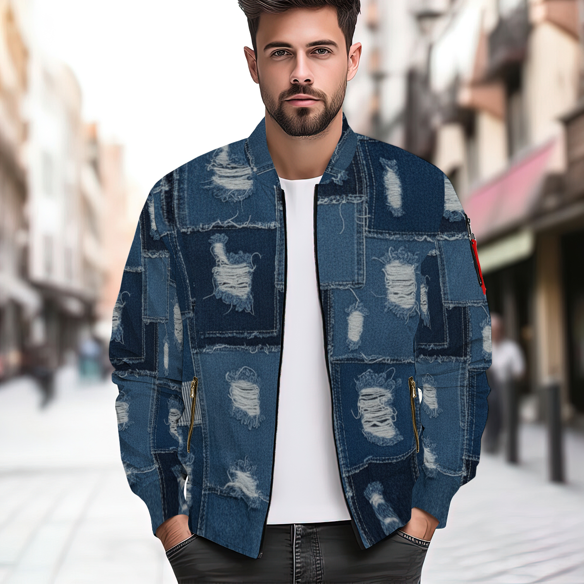 Stay Wild Butterfly - Personalized Butterfly Bomber Jacket