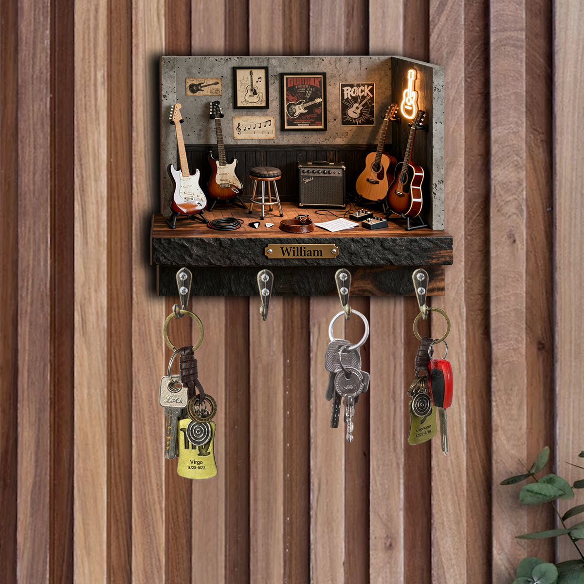 Support mural personnalisé pour guitare - Guitariste