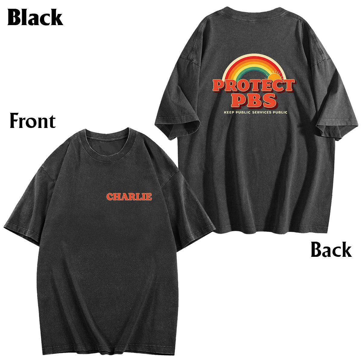 Öffentlicher Dienst bleibt öffentlich – Personalisiertes LGBT-Unterstützungs-T-Shirt