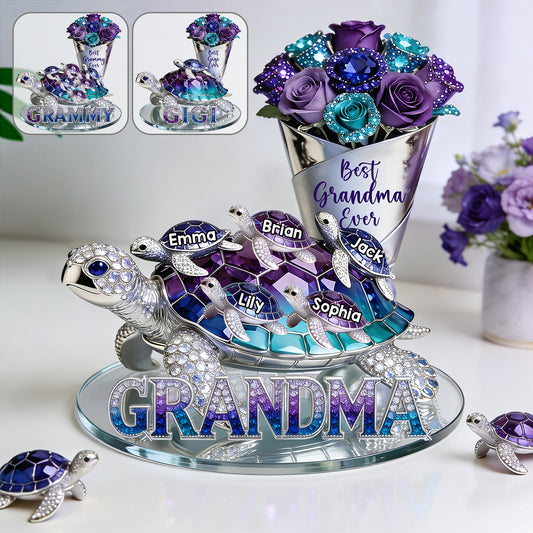 Perfektes Geschenk für Mama, Oma - Personalisierte Acrylplakette in Sonderform