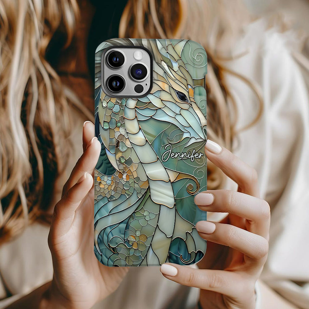 Coque de téléphone personnalisée avec motif dragon « J’adore les dragons »