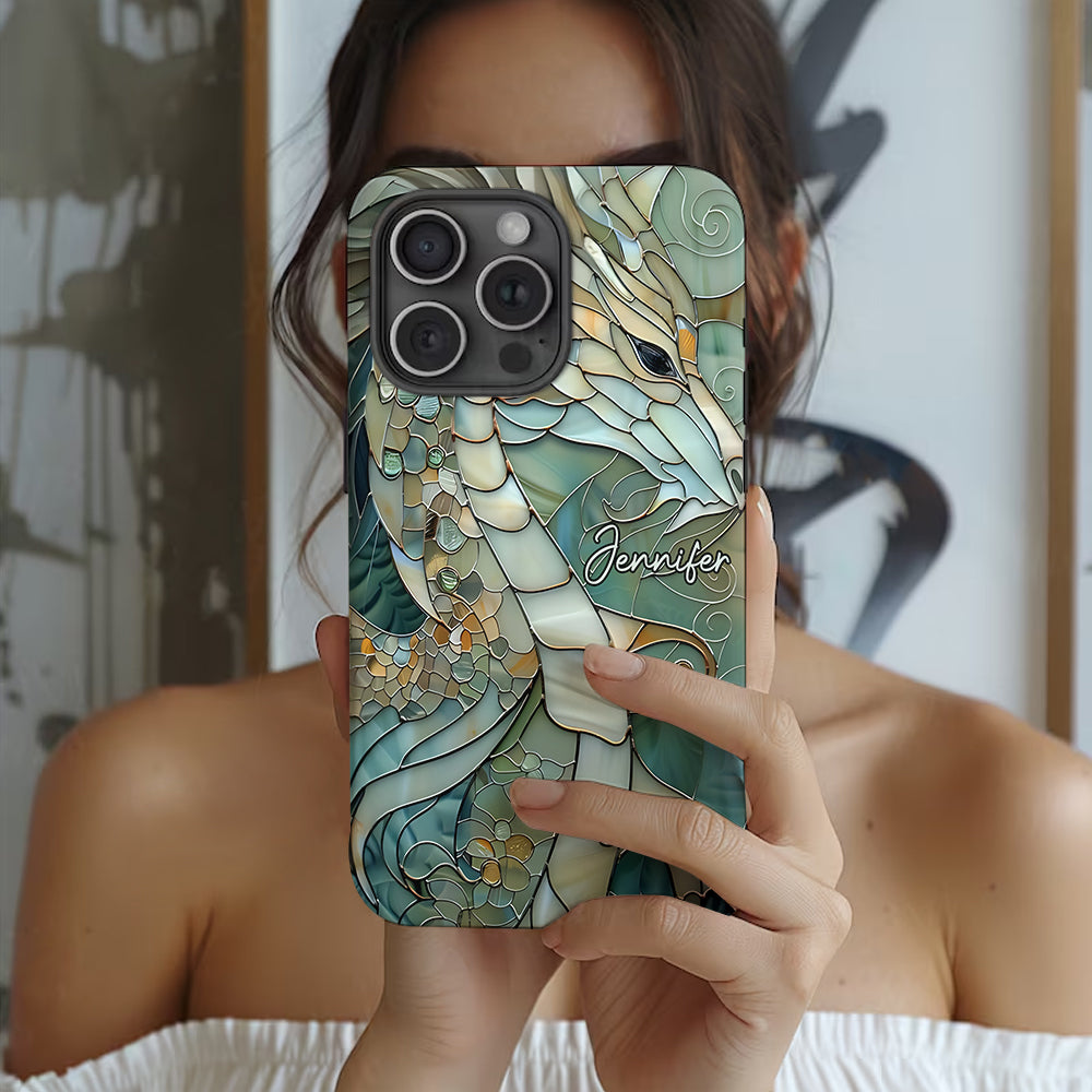 Coque de téléphone personnalisée avec motif dragon « J’adore les dragons »