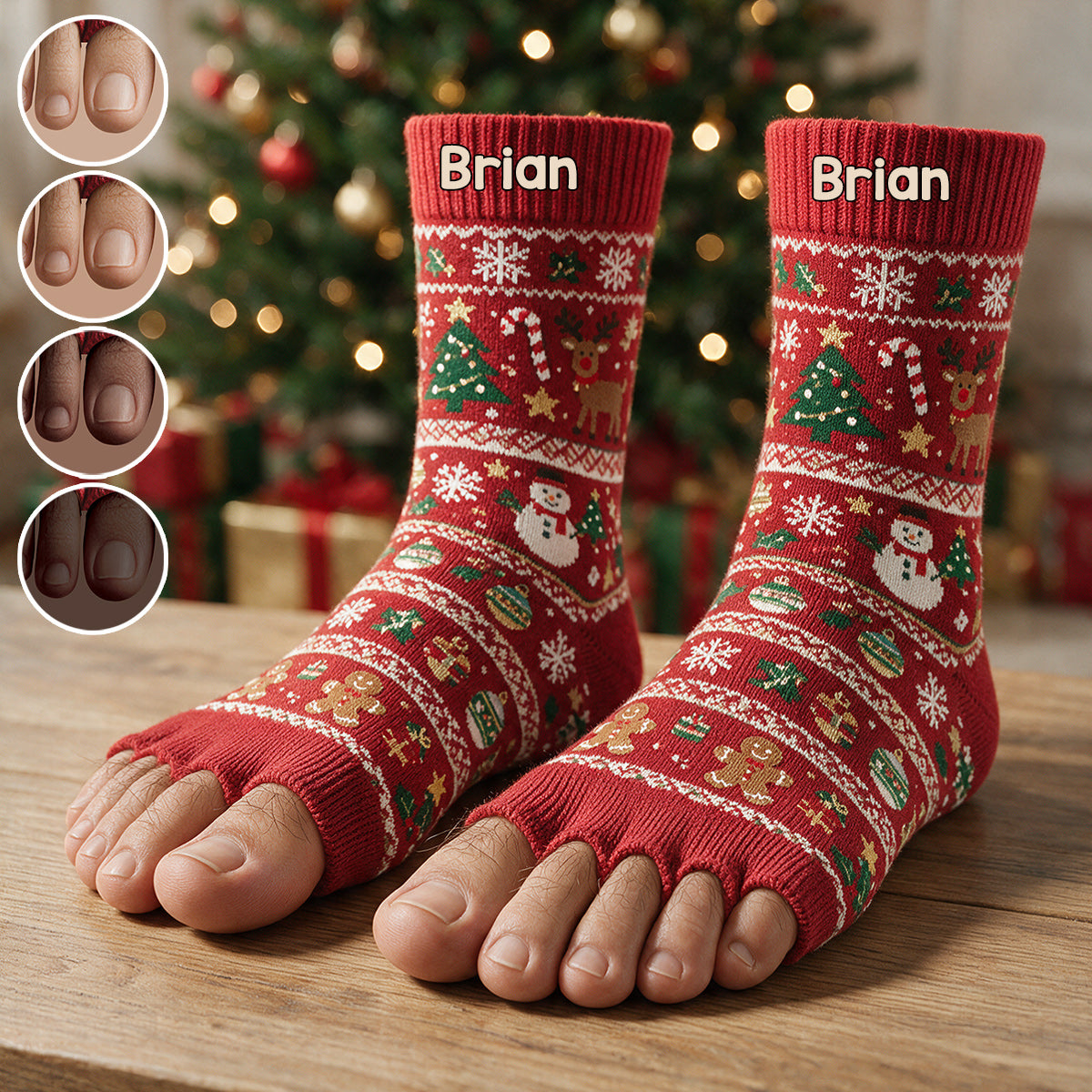 Cadeau de Noël Amusant - Chaussettes de Noël Personnalisées