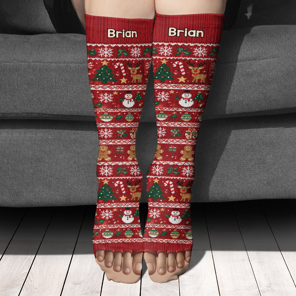 Cadeau de Noël Amusant - Chaussettes de Noël Personnalisées