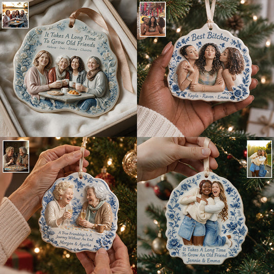 Besties Forever - Personalized Bestie Premium 3D Ornament