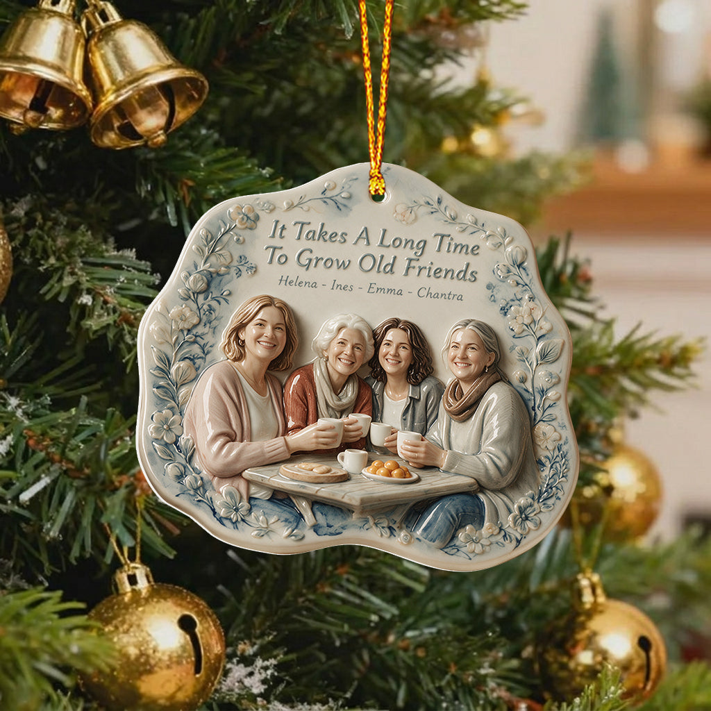 Besties Forever - Personalized Bestie Premium 3D Ornament