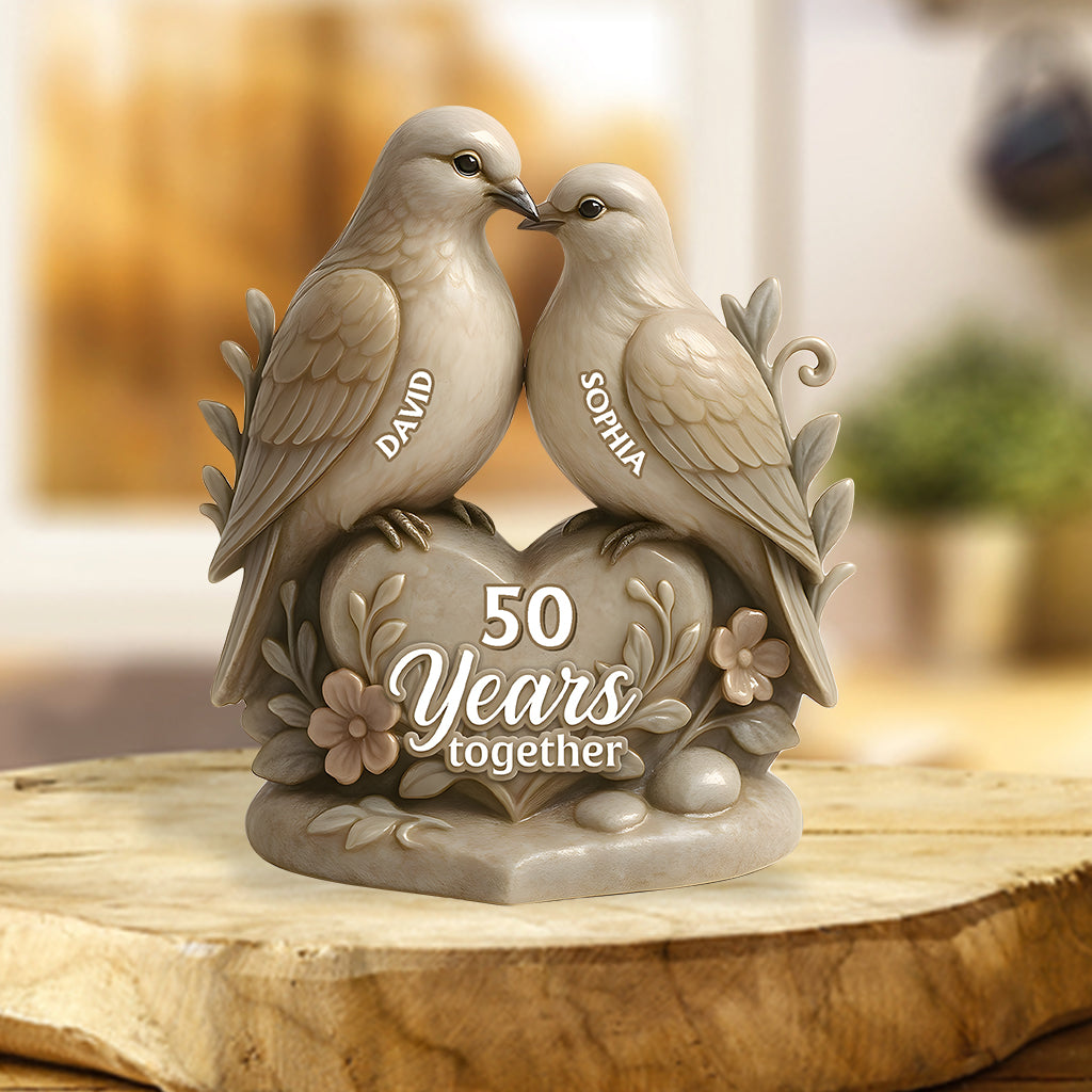 Anniversary 50 Years Together - Personalized Couple Custom Shaped Acrylic Plaque