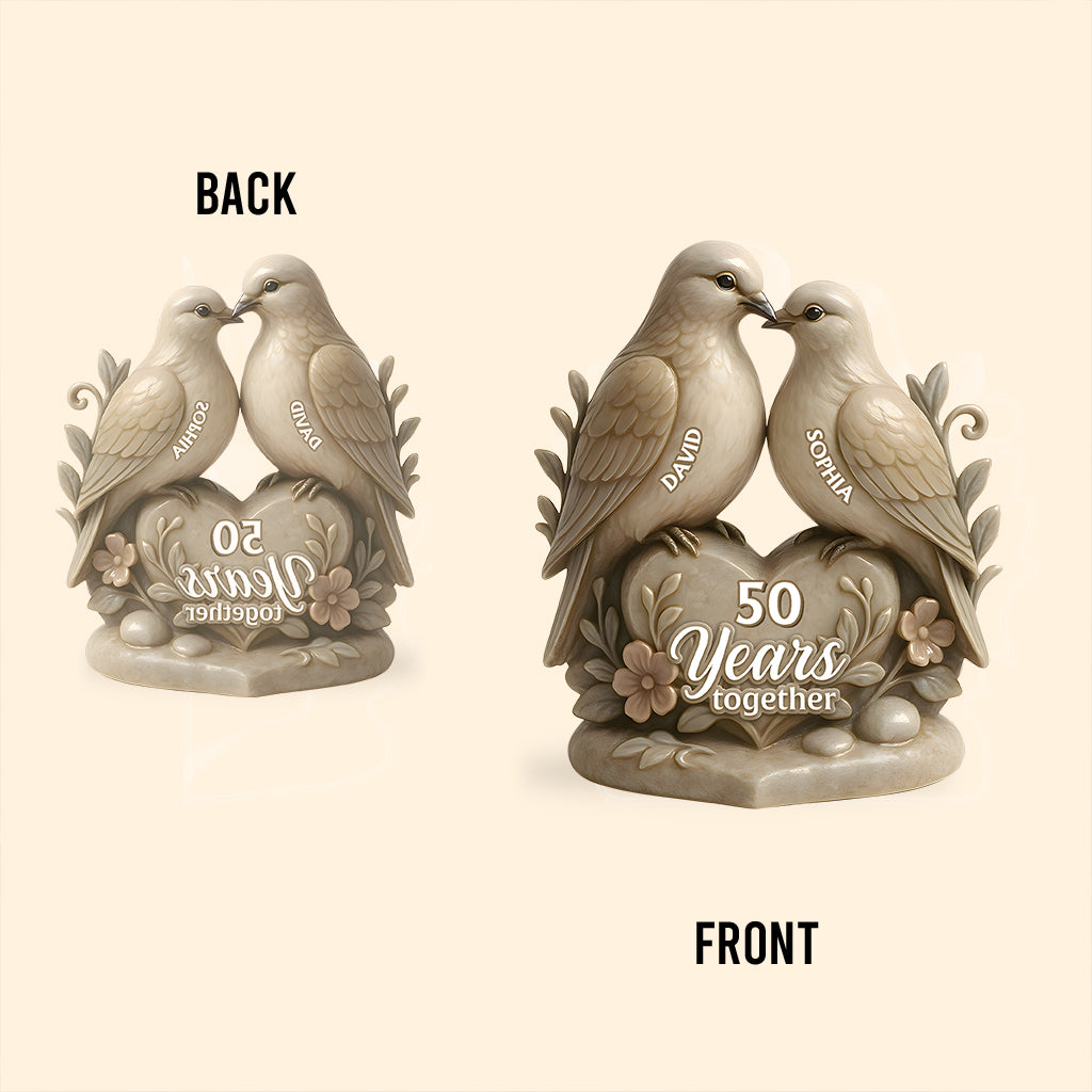 Anniversary 50 Years Together - Personalized Couple Custom Shaped Acrylic Plaque