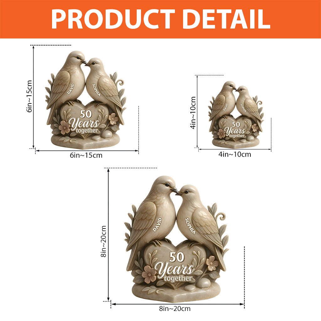 Anniversary 50 Years Together - Personalized Couple Custom Shaped Acrylic Plaque