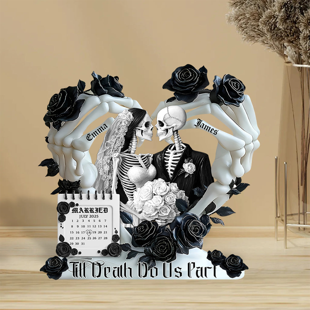 Till Death Do Us Part - Personalized Couple Custom Shaped Acrylic Plaque