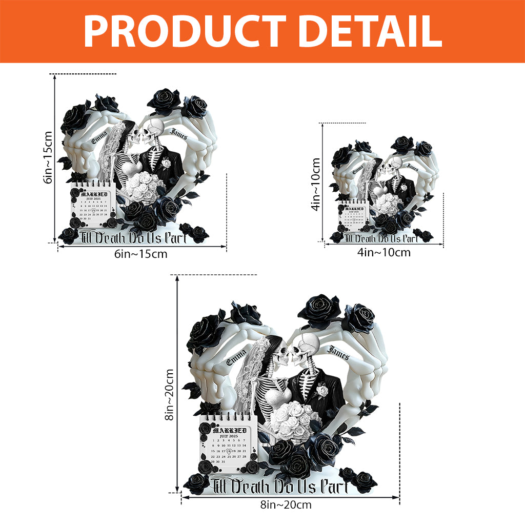 Till Death Do Us Part - Personalized Couple Custom Shaped Acrylic Plaque