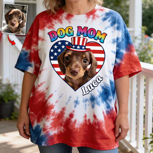 Rot, Weiß & Wuff - Personalisiertes Haustier-Allover-Shirt