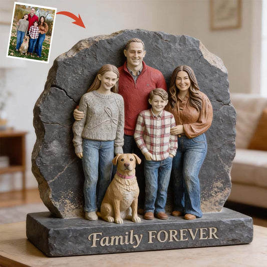 Geschenke für Familienmitglieder – Personalisierte Acrylplakette in individueller Familienform