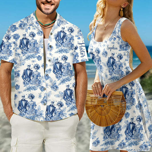 Until Death Do Us Part - Personalized Couple Hawaiian Shirt & Sleeveless Dress
