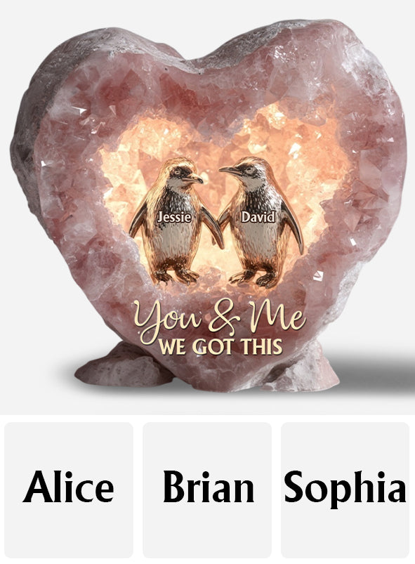 Rose Quartz Style Anniversary Gift, Valentine Gift, Unconditional Love - Personalized Couple Custom Shaped Acrylic Plaque