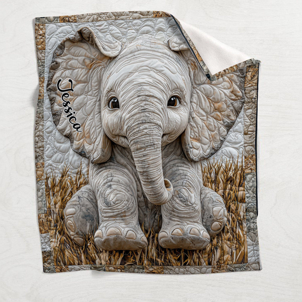Adorable éléphant - Couverture personnalisée éléphant