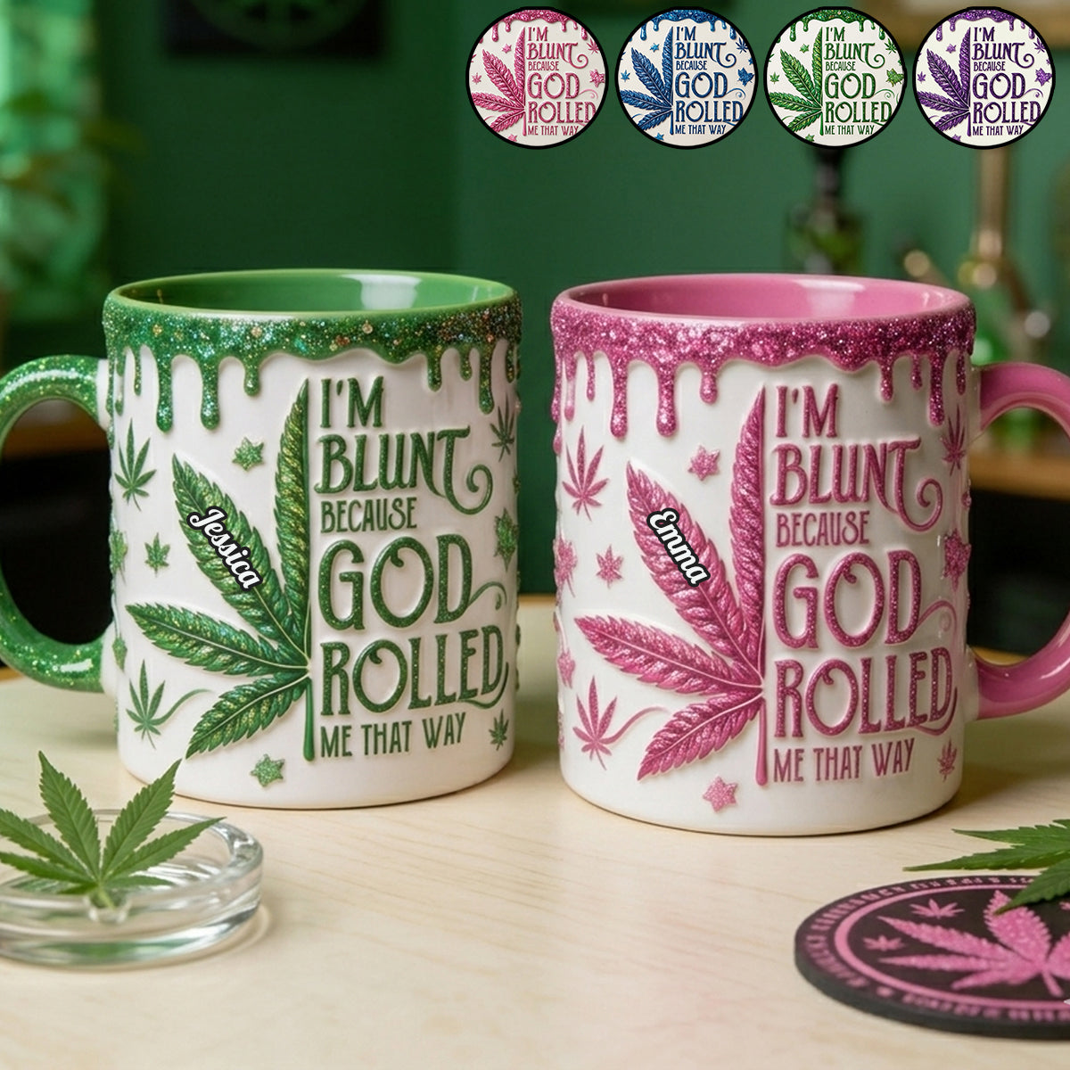 Je suis franc parce que Dieu m'a fait ainsi - Tasse et sous-verre personnalisés