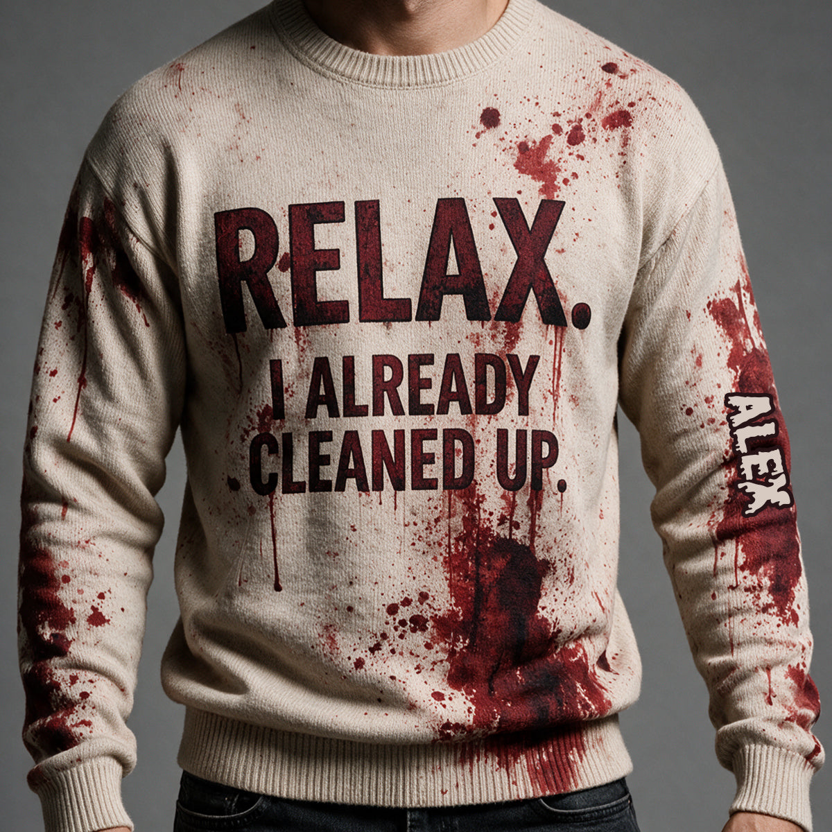 Look Bad Feel Great - Personalized Horror Character Ugly Sweater