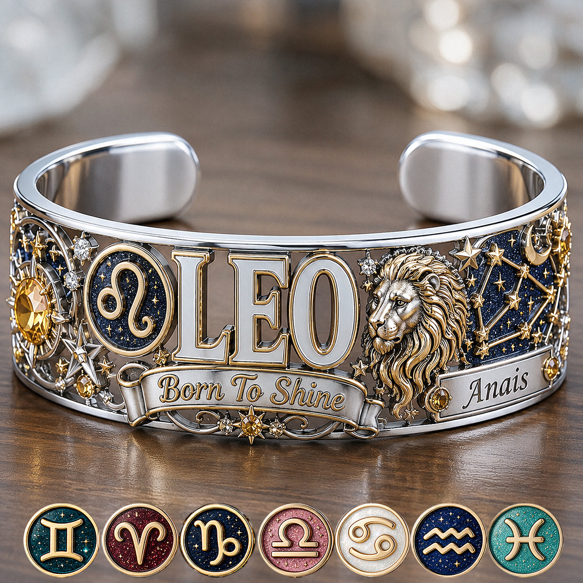 Bracelet de poignet en aluminium - Horoscope personnalisé