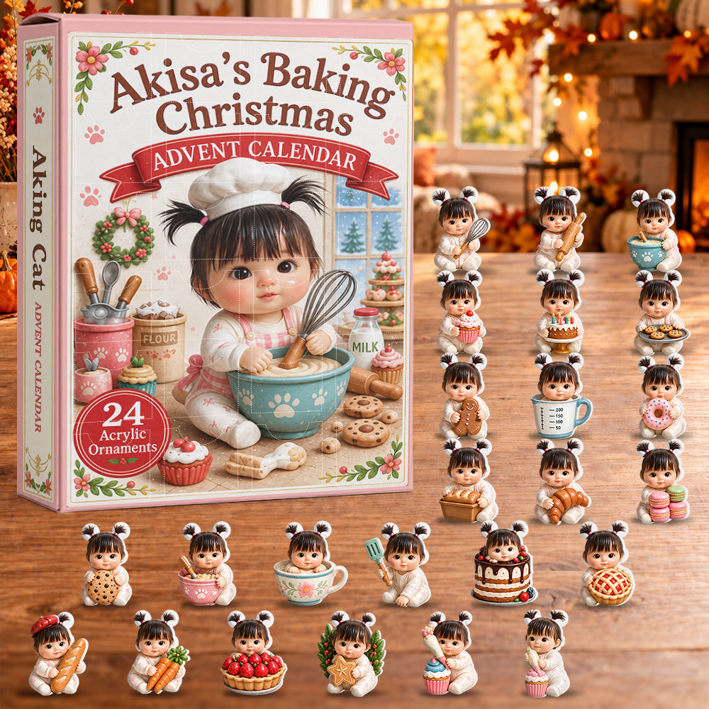 Calendrier de l'Avent Personnalisé avec Photos, Amour de la Pâtisserie - Avec Collectibles 3D