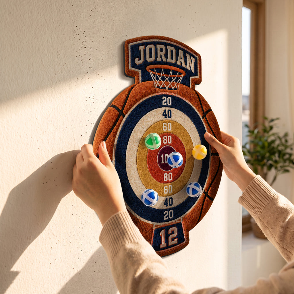 Ready, Aim, Giggle! - Personalized Son Sticky Ball Dart Board Set