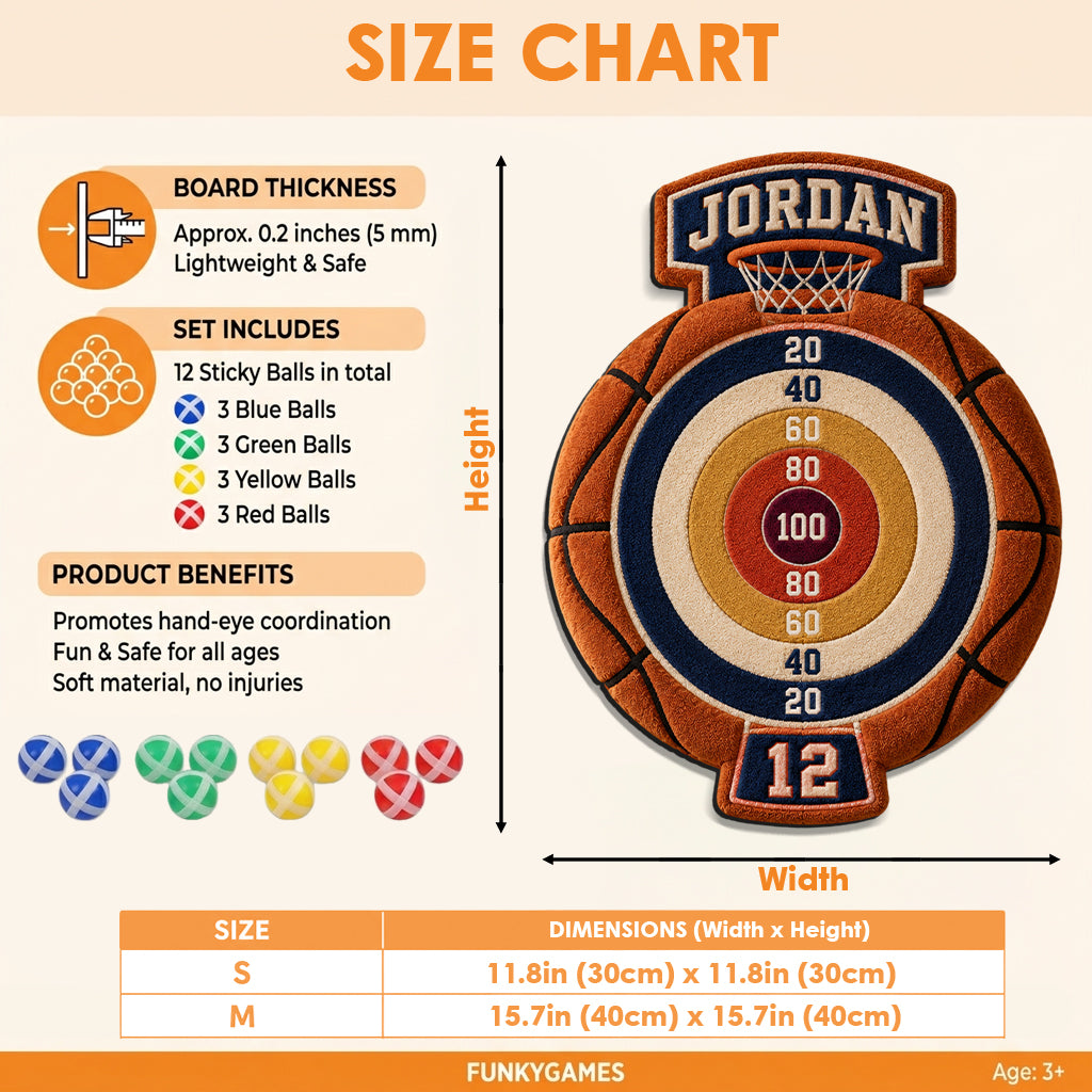Ready, Aim, Giggle! - Personalized Son Sticky Ball Dart Board Set