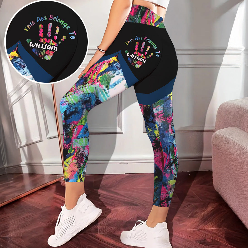 This Ass Is Taken Naughty Gifts For Her - Personalized Couple Leggings