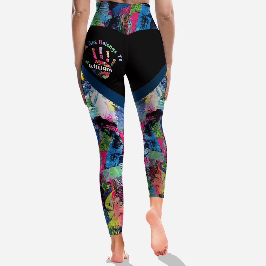 This Ass Is Taken Naughty Gifts For Her - Personalized Couple Leggings