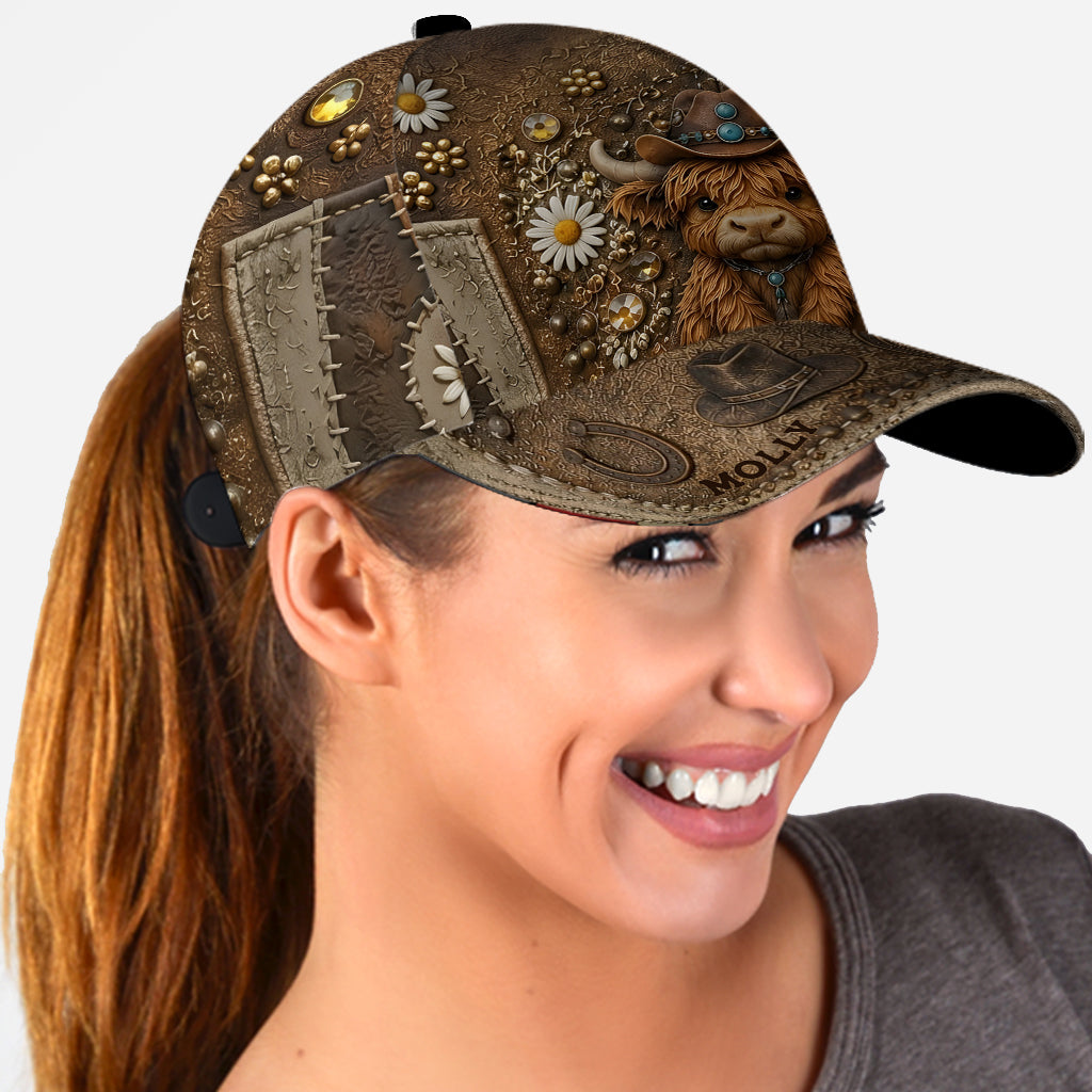 Liebe Highland Cow - Personalisierte Highland Cow Classic Cap