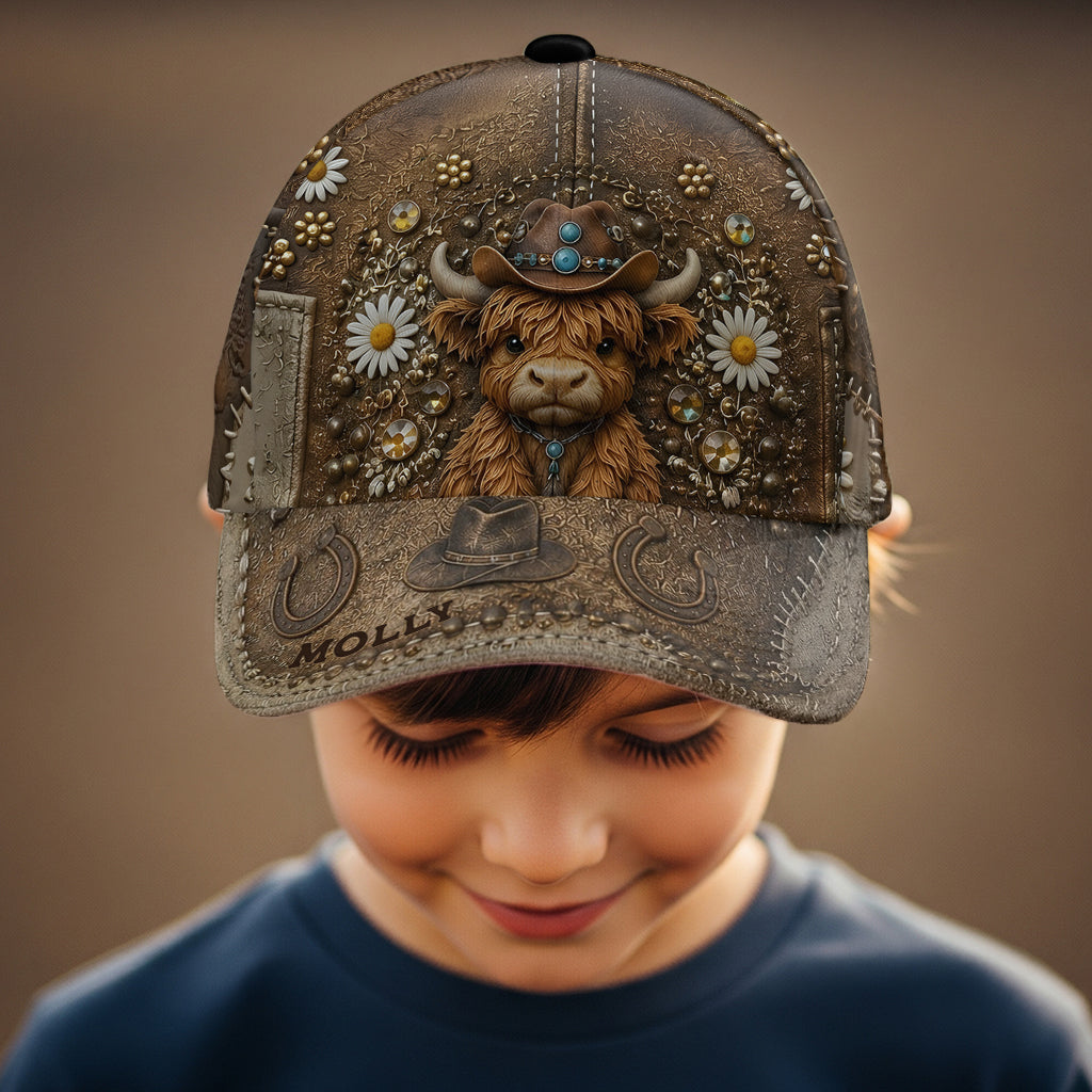 Liebe Highland Cow - Personalisierte Highland Cow Classic Cap